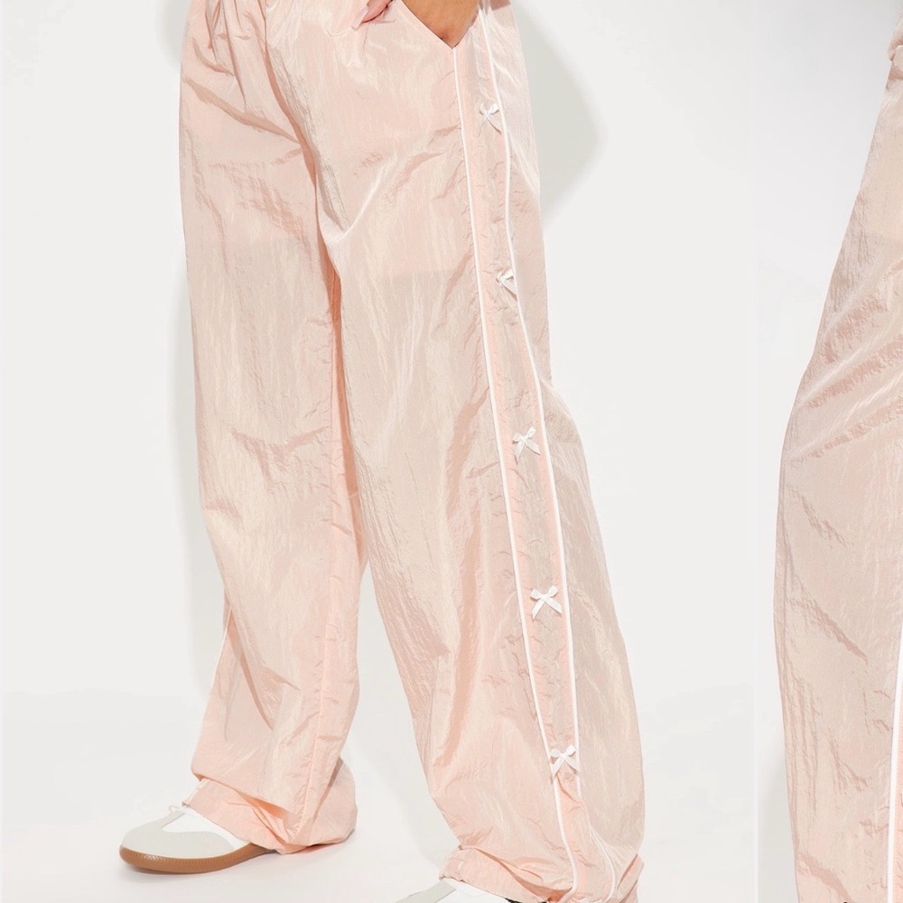 Fashion Nova Light Pink Track Pants